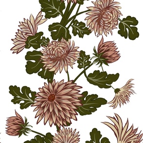 Crysanthemum Japandi warm color neutrals flowers