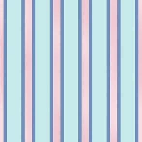 Vibrant Colorful Pastel stripe xl aqua pink cornflower blue