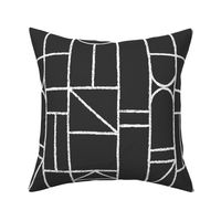 dramatic abstract minimalism with distressed texture - Blackest black and white gold