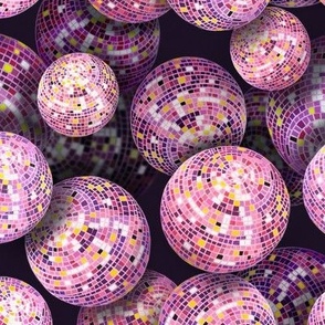 Pink disco balls - party time