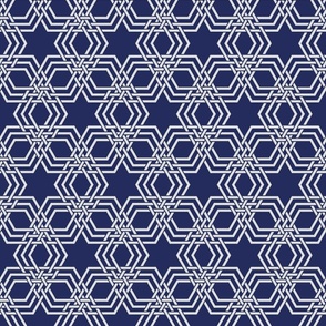 Delft Blue star weaving dark