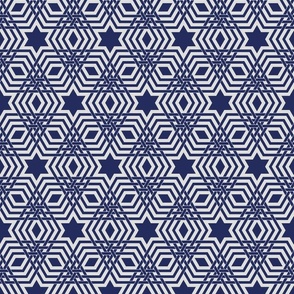 Delft Blue star weaving geometrics