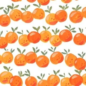 summer oranges, juicy, cheerful pattern, small scale