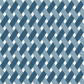 Textile textured diagonal weave blue
