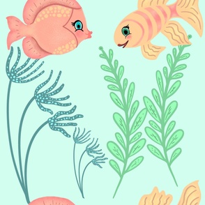 Lovely Fishes and Sea Weeds