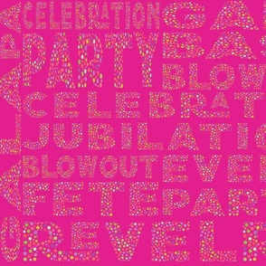 Celebration Dot Type Backdrop-Hottie Pink-Pink Mardi Gras Palette