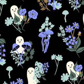 Ghosts in the Garden - Black and Purple LG