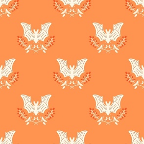 Whimsy Bats - Orange and Cream LG