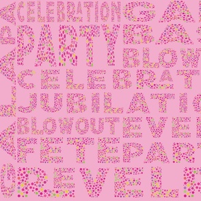 Celebration Dot Type Backdrop-Pinky-Pink Mardi Gras Palette