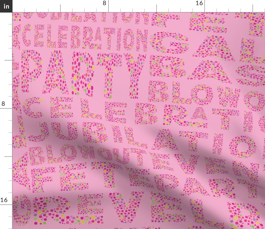 Celebration Dot Type Backdrop-Pinky-Pink Mardi Gras Palette