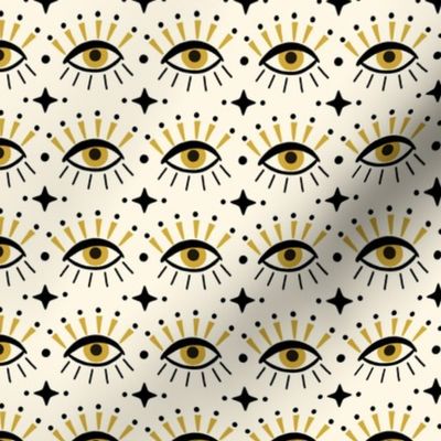 Evil Eye Twinkle - Black and Gold SM