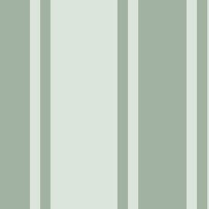 Bunnie Stripes Celadon Green and Mint Large Scale, Traditional Wallpaper