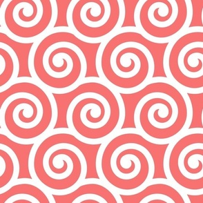 Bold Swirls on Pantone Georgia Peach F97272: Medium