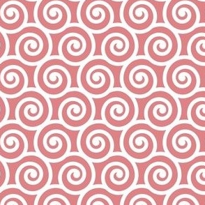 Bold Swirls on Pantone Peach Blossom DE8286: Extra Small