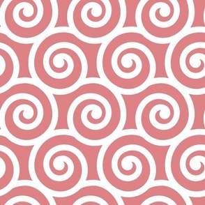 Bold Swirls on Pantone Peach Blossom DE8286: Medium