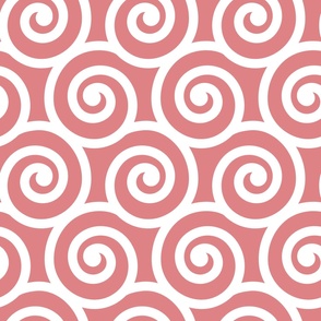 Bold Swirls on Pantone Peach Blossom DE8286: Large