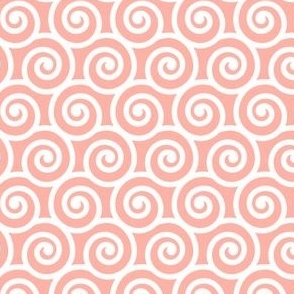 Bold Swirls on Pantone Peach Pearl FFB2A5: Extra Small