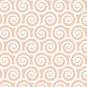 Bold Swirls on Pantone Peach Puree EFCFBA: Extra Small