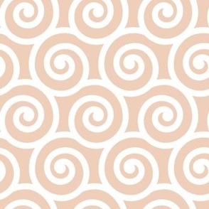 Bold Swirls on Pantone Peach Puree EFCFBA: Small