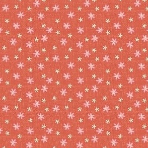 Hand drawn sketchy daisy - orange and pink flowers - ditzy daisies blender