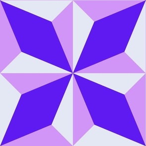Electric Purple Mid Century Tile Star | Large