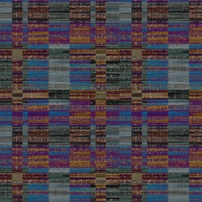 urban rustic grungy funky bold colorful tartan, rough texture, rust