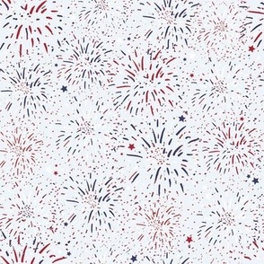 Independence Day/ 4th of July fireworks blue 8x8 repeat