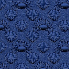 Little Crabs On Tye Half Shell Black And Blue