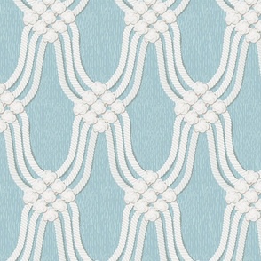 macrame rope knots  boho texture wallpaper blue  - medium