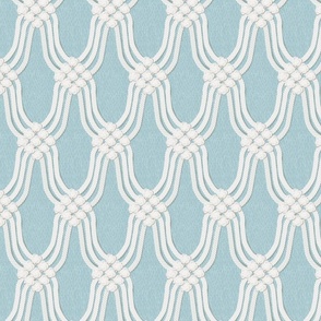 macrame rope knots  boho texture wallpaper blue  - small