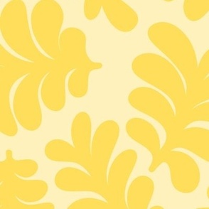 Sunny Yellow- Bubbly Leaves Collection
