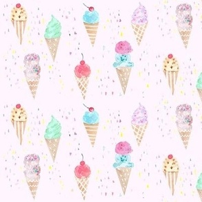 ice cream on pink