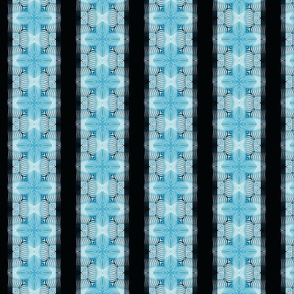 geometric mosaic stripes - blue white black