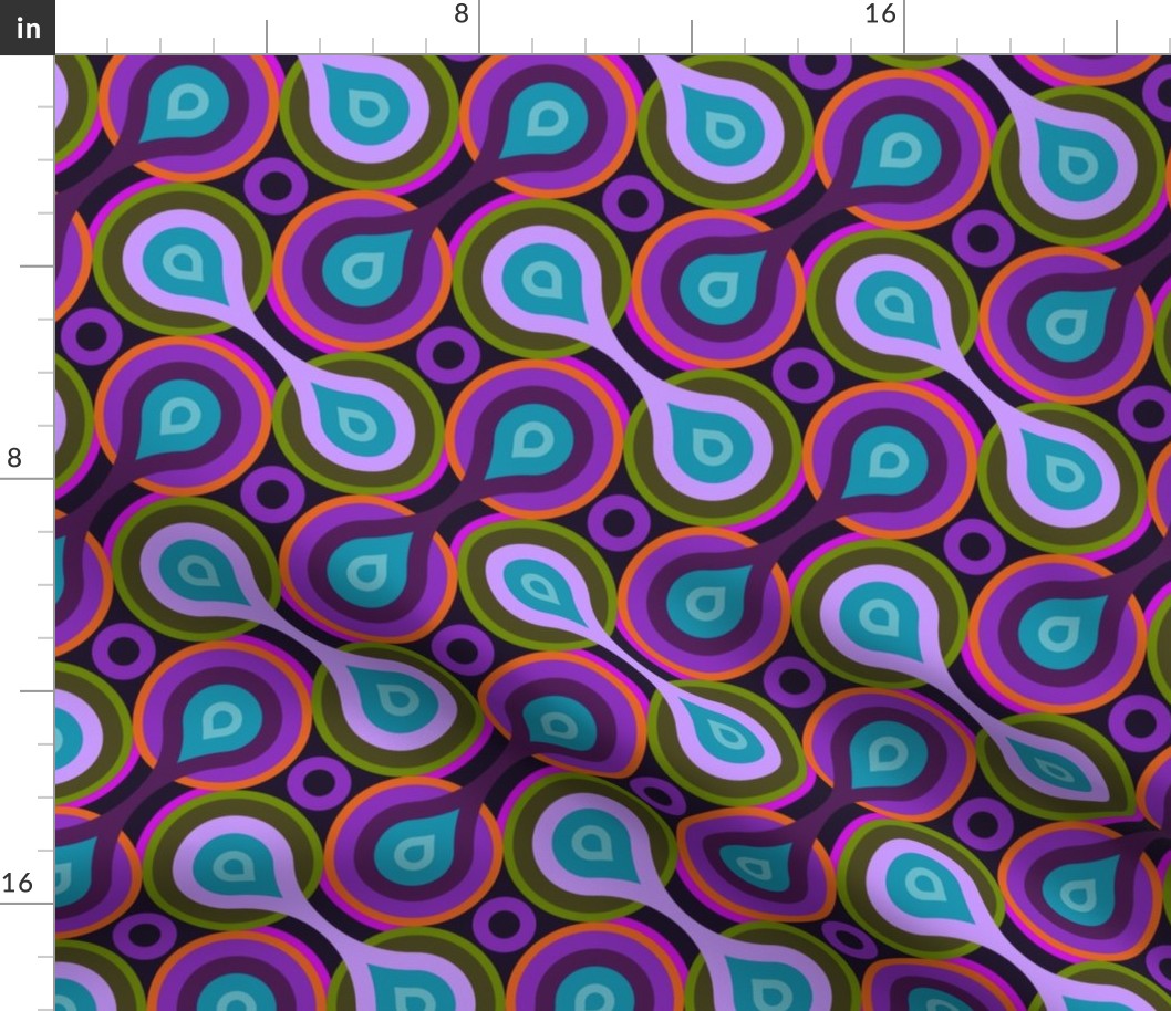 Circular Geometric Metaball: Purple and Magenta  