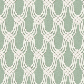 macrame rope knots  boho texture wallpaper green - small