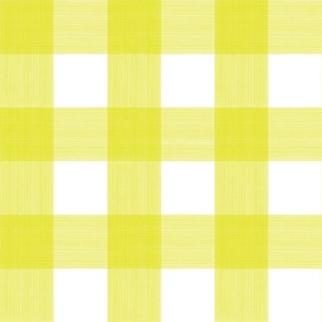 Citron on White 3" Buffalo Plaid