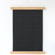 Black Pinstripe Basketweave Geometric Tile