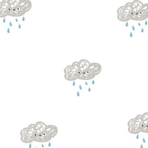 Happy Rain Cloud - Kids Weather - 12 in repeat