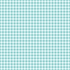 gingham aqua