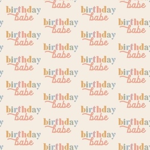 birthday babe - cursive script text