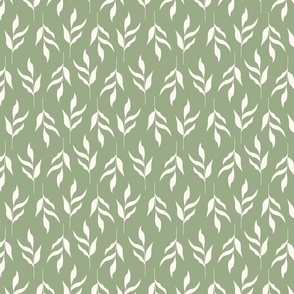 simple leaves pattern  - sage