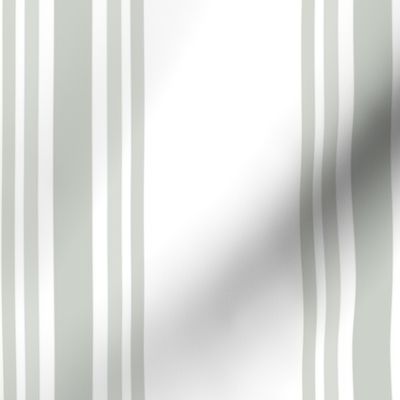 Medium - 5 stripes - coastal green on white - Sherwin-Williams Sea Salt Green - classic coastal neutral wallpaper - Farmhouse ticking stripe