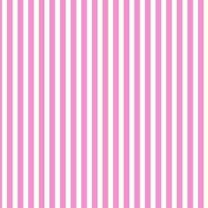 Extra Small Cabana stripe - Princess Pink and cream white - Candy stripe - Awning stripes - nautical - Striped wallpaper - resort coastal sunbrella tiki vertical
