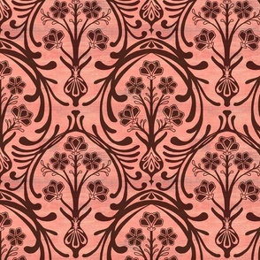 Belle Epoch Damask in Pink and Cocoa