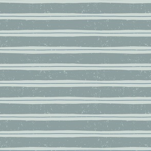 Medium Textured Wide and Thin Horizontal Stripes in dark gray grey, light green and denim blue 