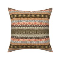 boho stripes horizontal copper grey golden black 