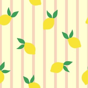 Lemon Stripe in Bright Sunshine Yellow (Large)