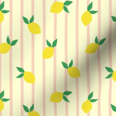 Lemon Stripe in Bright Sunshine Yellow (Medium)