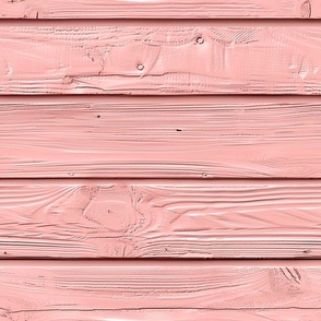 Shiplap Beach House -  Lt. Pink/Coral - Horizontal Wallpaper - New