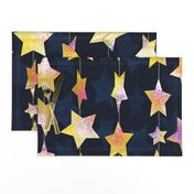 Gold twinkle party stars garland wallpaper scale